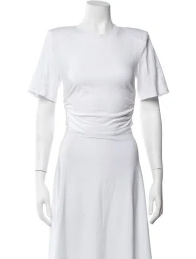 Pre-owned Michael Costello X Revolve Crew Neck Short Sleeve T-shirt In White
