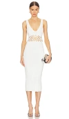 Michael Costello X Revolve Evelyn Midi Dress In 象牙白
