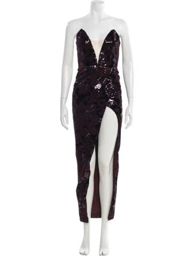 Pre-owned Michael Costello X Revolve Floral Print Long Dress In Multi