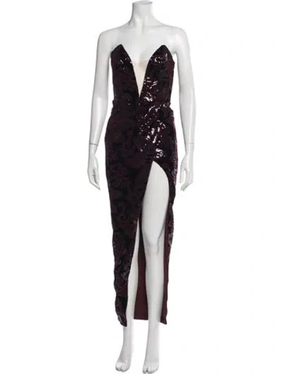 Pre-owned Michael Costello X Revolve Floral Print Long Dress In Multi