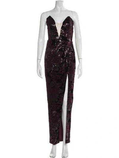 Pre-owned Michael Costello X Revolve Floral Print Long Dress In Multicolor