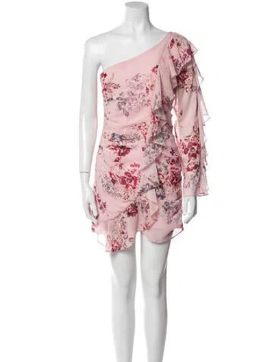 Pre-owned Michael Costello X Revolve Floral Print Mini Dress In Multi