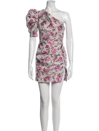 Pre-owned Michael Costello X Revolve Floral Print Mini Dress In Pink