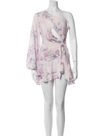 Pre-owned Michael Costello X Revolve Floral Print Mini Dress W/ Tags In Multicolor