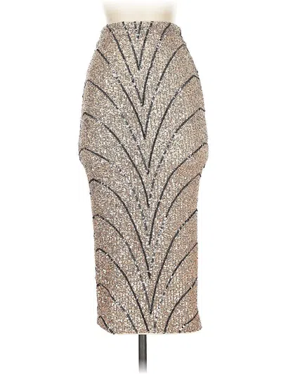 Pre-owned Michael Costello X Revolve Formal Skirt In Gold