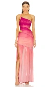 Michael Costello Kleid Guistina In Fuchsia