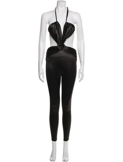 Pre-owned Michael Costello X Revolve Halterneck Jumpsuit In Black
