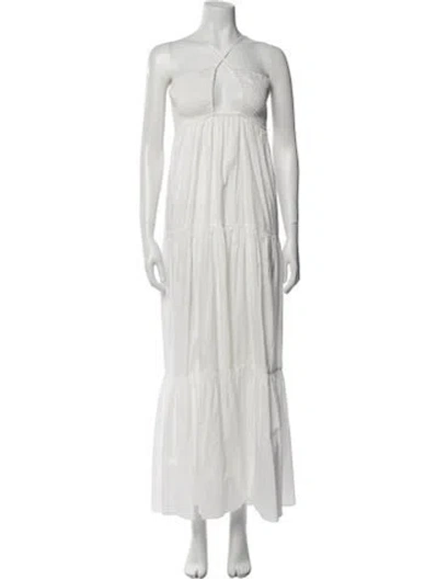 Pre-owned Michael Costello X Revolve Halterneck Long Dress In Blue