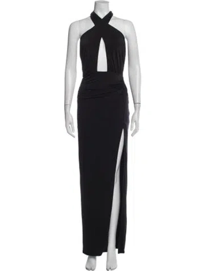 Pre-owned Michael Costello X Revolve Halterneck Long Dress W/ Tags In Multi
