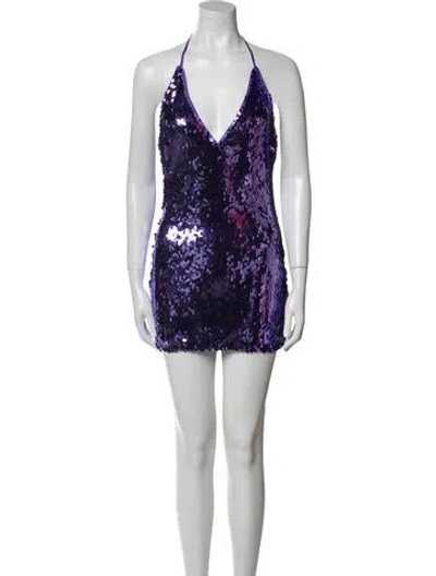 Pre-owned Michael Costello X Revolve Halterneck Mini Dress W/ Tags In Multi