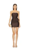 Michael Costello X Revolve Jem Mini Dress In Brown | ModeSens