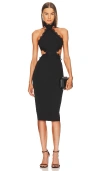 Michael Costello X Revolve Jenson Midi Dress In Black