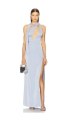 Michael Costello X Revolve Jolie Gown In Blue