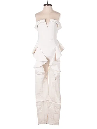 Pre-owned Michael Costello X Revolve Jumpsuit In Ivory