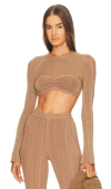Michael Costello X Revolve Kadri Top In Mocha