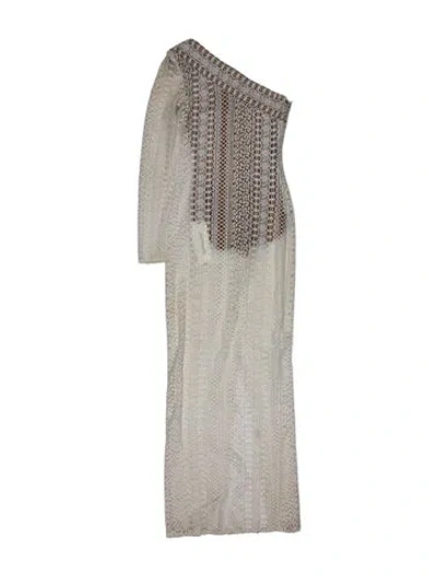 Pre-owned Michael Costello X Revolve Lace Long Dress In White