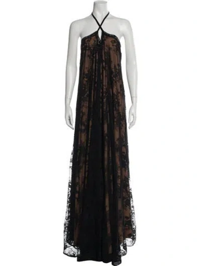 Pre-owned Michael Costello X Revolve Lace Pattern Long Dress