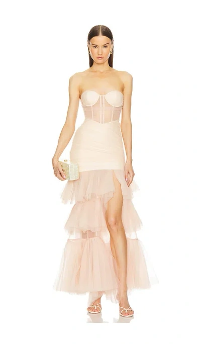 Michael Costello X Revolve Lily Gown In Nude