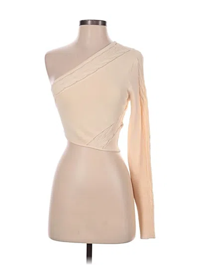 Pre-owned Michael Costello X Revolve Long Sleeve T-shirt In Tan