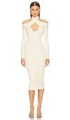 Michael Costello X Revolve Lora Midi Dress In 奶油色