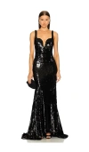 Michael Costello Abendkleid Loren In Black