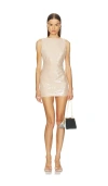 Michael Costello X Revolve Maeva Mini Dress In Neutral