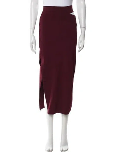 Pre-owned Michael Costello X Revolve Midi Length Skirt In Burgundy