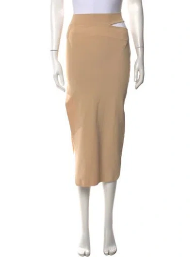 Pre-owned Michael Costello X Revolve Midi Length Skirt In Neutrals