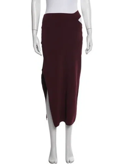 Pre-owned Michael Costello X Revolve Midi Length Skirt W/ Tags In Burgundy
