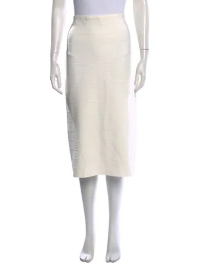 Pre-owned Michael Costello X Revolve Midi Length Skirt W/ Tags In White