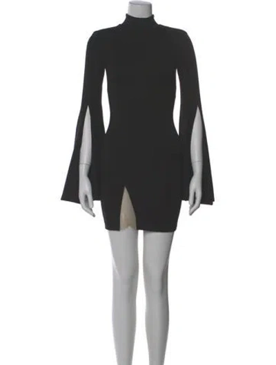 Pre-owned Michael Costello X Revolve Mock Neck Mini Dress In Gray