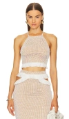 Michael Costello X Revolve Noomi Top In Ivory