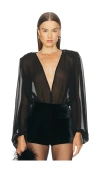 Michael Costello X Revolve Nunzia Bodysuit In Black