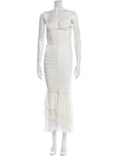 Pre-owned Michael Costello X Revolve Nylon Midi Length Dress In Neutral