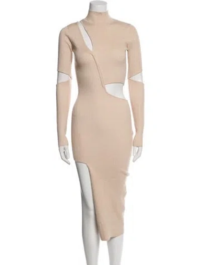 Pre-owned Michael Costello X Revolve Nylon Midi Length Dress W/ Tags In Neutral