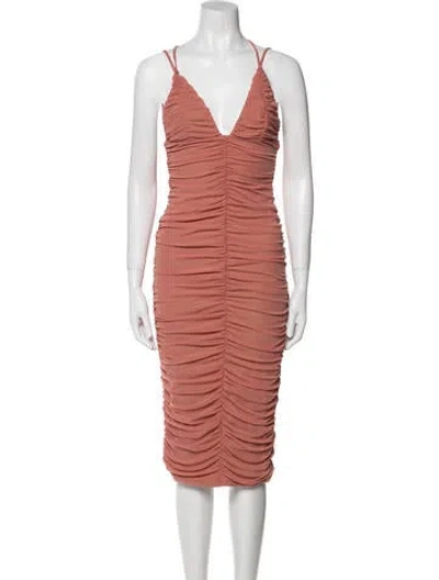 Pre-owned Michael Costello X Revolve Nylon Midi Length Dress W/ Tags In Pink