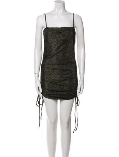 Pre-owned Michael Costello X Revolve Nylon Mini Dress In Black