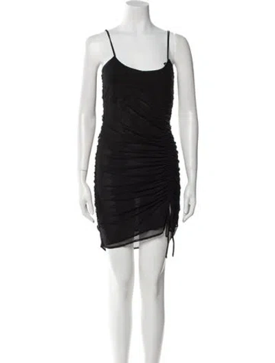 Pre-owned Michael Costello X Revolve Nylon Mini Dress In Black