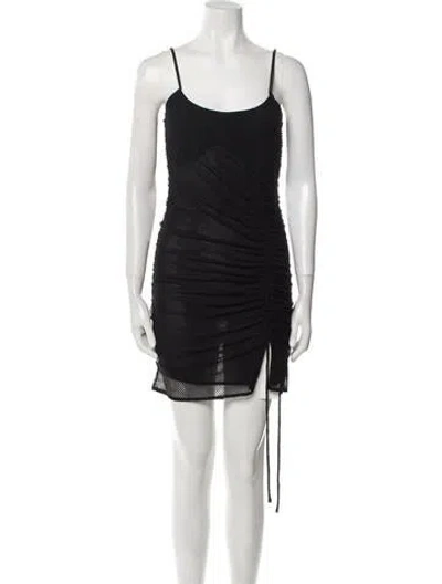 Pre-owned Michael Costello X Revolve Nylon Mini Dress In Black