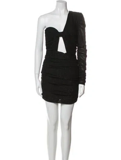Pre-owned Michael Costello X Revolve Nylon Mini Dress In Black