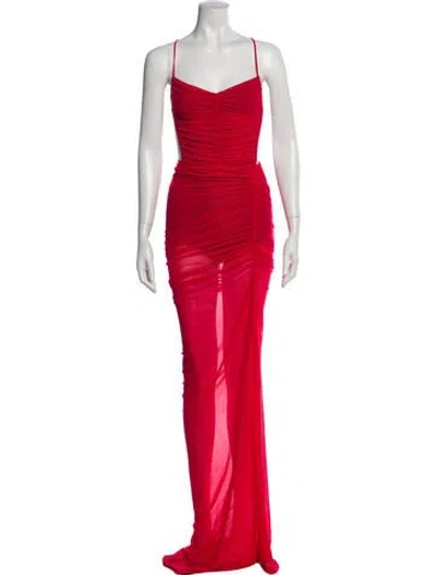 Pre-owned Michael Costello X Revolve Nylon Mini Dress In Red
