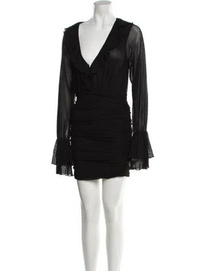 Pre-owned Michael Costello X Revolve Nylon Mini Dress W/ Tags In Black