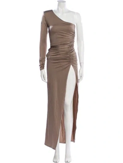 Pre-owned Michael Costello X Revolve One-shoulder Long Dress