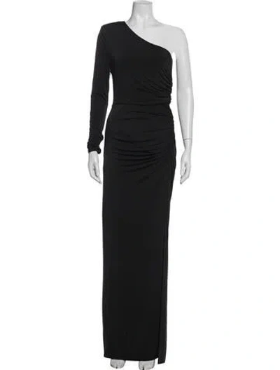 Pre-owned Michael Costello X Revolve One-shoulder Long Dress In Blue