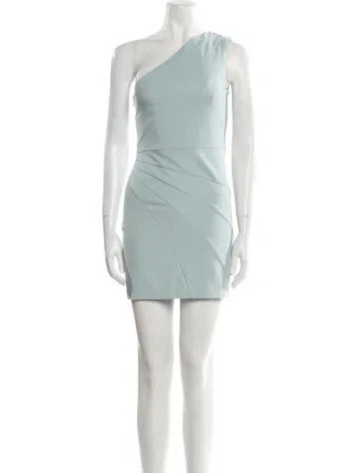Pre-owned Michael Costello X Revolve One-shoulder Mini Dress In Blue