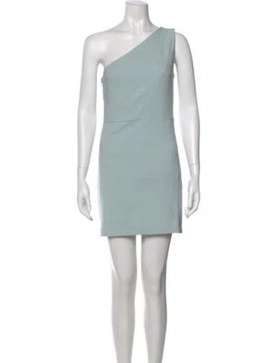 Pre-owned Michael Costello X Revolve One-shoulder Mini Dress W/ Tags In Blue