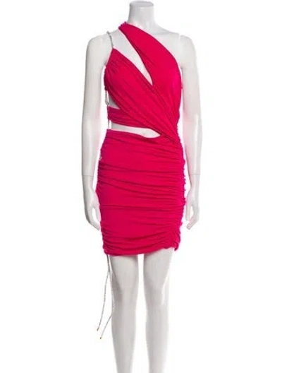 Pre-owned Michael Costello X Revolve One-shoulder Mini Dress W/ Tags In Pink