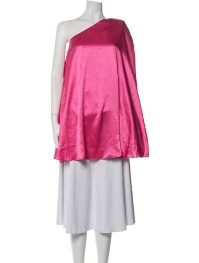 Pre-owned Michael Costello X Revolve One-shoulder Sleeveless Top In Pink