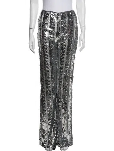 Pre-owned Michael Costello X Revolve Patterned Wide Leg Pants In Multicolor