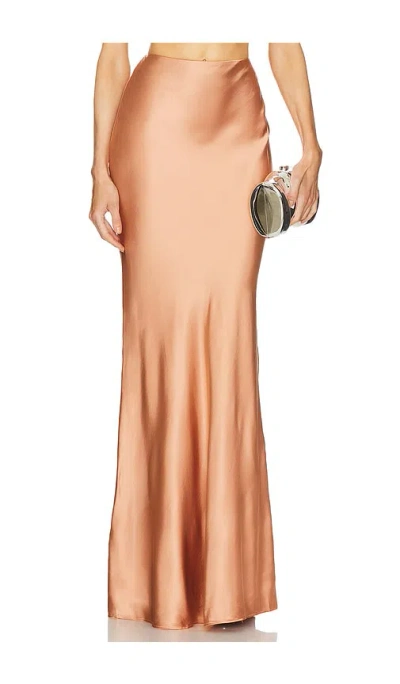 Michael Costello X Revolve Perla Maxi Skirt In Metallic Copper